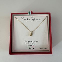 14 Karat Gold J Plated Sterling Necklace