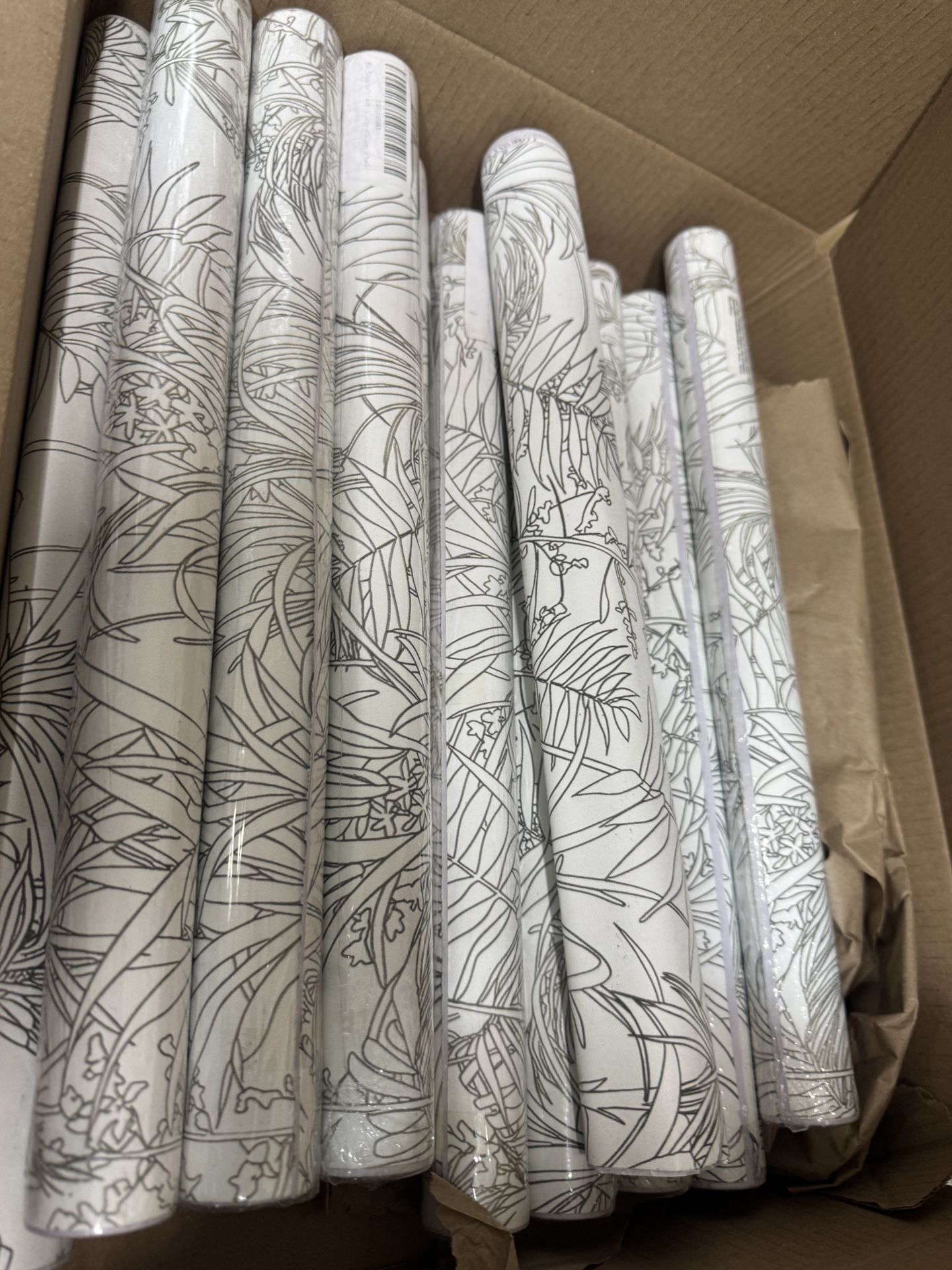 Drawer Liner , Self Stick Wallpaper . 10 Unopened 2 Opened 12 Total