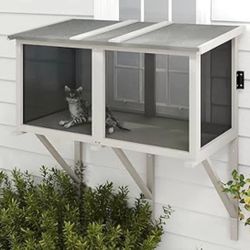 Ketive Cat Catio, Expandable Window Box Enclosure for Indoor Cats