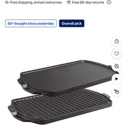Lodge Seasoned Cast Iron Reversible Grill/Griddle