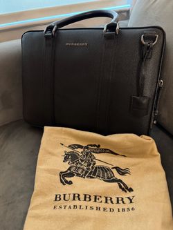 Burberry Slim Leather Briefcase