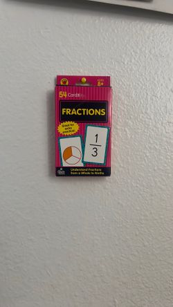 Fraction cards for ages 8+