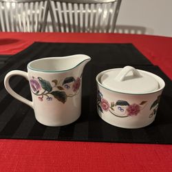 Castlegarden Collection, Creamer, And Sugar Bowl With Lid Made In China By Citation