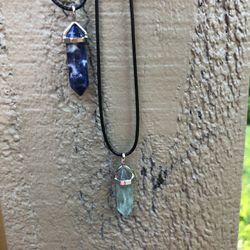 Soladite And Green Adventuring Necklaces  18 Inches 