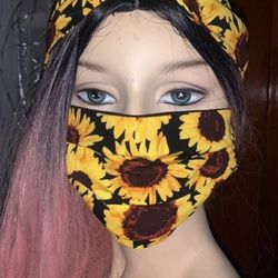 Sunflower Face Mask Mascarilla De Girasoles