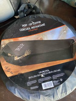 Black coffin pop up decoration