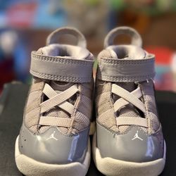 Toddler Jordan 6 Rings Grey Wolf White (TD)
