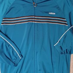 Vintage Adidas Mens Size Large Full Zip Jacket Coat Excellent Condition 