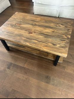 Wooden coffee table