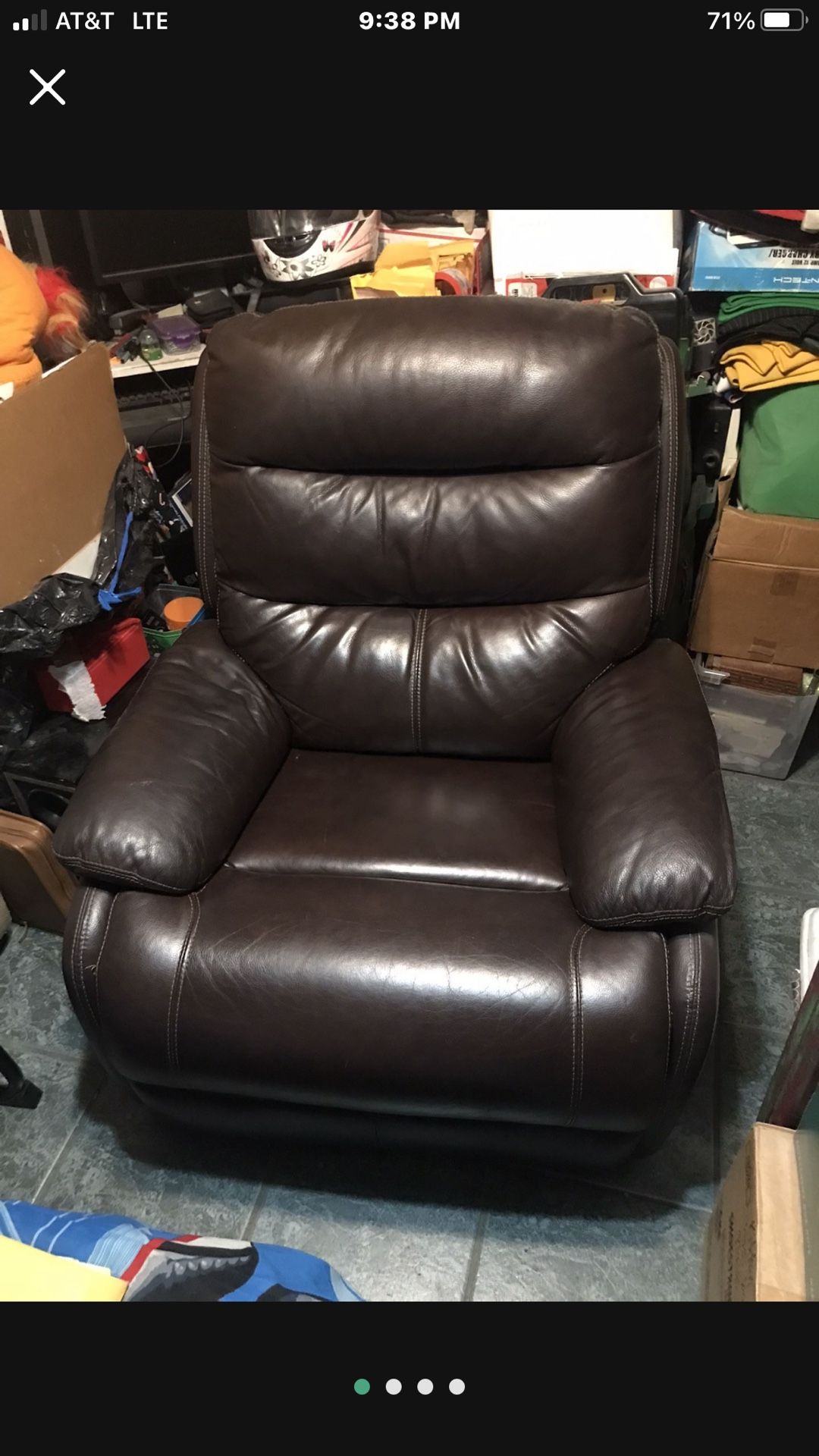 Leather Electric Recliner Nice Not Cheap 