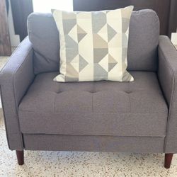 Accent Chair / Armchair GRAY / Sofa / LIFESTYLE SOLUTIONS - LANDON CHAIR 