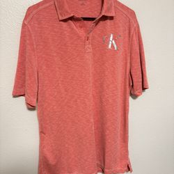 Calvin Klein Salmon Color Polo Very Nice Extra Large