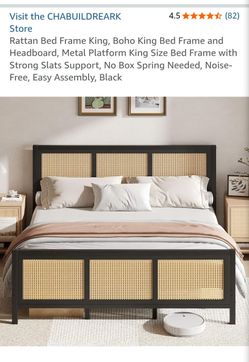 King Bed Frame with Headboard