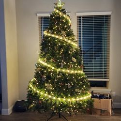 9-Foot Full Douglas Fir Christmas Tree – Like New – $50
