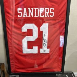 Signed Deion Sanders jersey from the 1990s