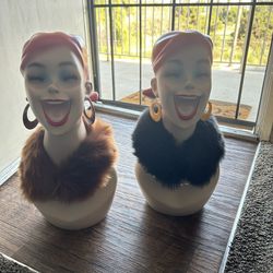 Two unique mannequin, heads selling as is