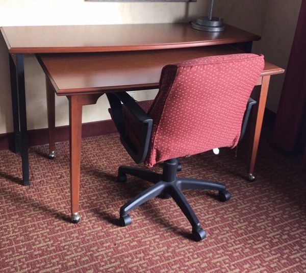 High End Desk With Pull Out Table Office Kimball Hospitality