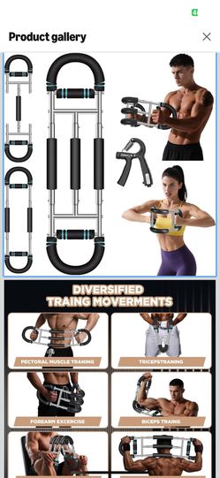 Twister Arm Trainer 9-Level Adjustable (20-270lbs) with Adjustment Tool & Mechanical Counting Grip - Chest Trainer for Men Women, Home Gym Arm Exercis