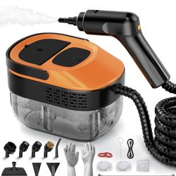 15s Fast Heat Handheld Steamer with 1.6L Large Tank, 3-Level Steam Control & 16-Piece Accessories