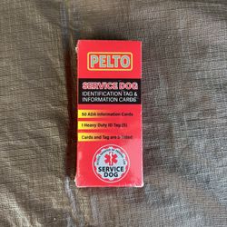 PELTO SERVICE DOG identification tag & info cards