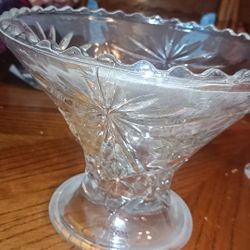 Vintage Crystal Punch Bowl