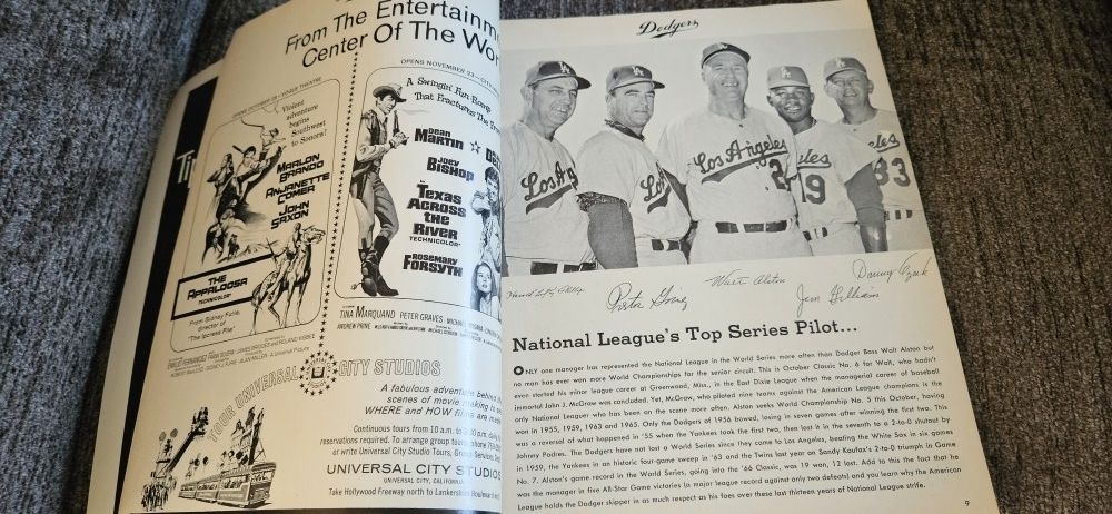 Dodgers 1966 World Series Program