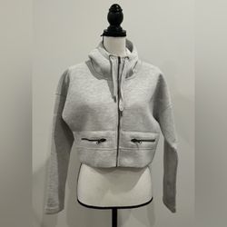 Athleta Full Zip Cropped Hoodie