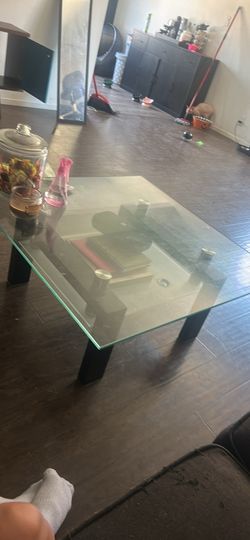Glass coffee table