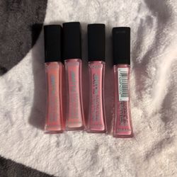 L'Oreal Infallible Plump Lip Gloss 4 Count 2 603 Blush Gleam And 2 601 Rosy Flush