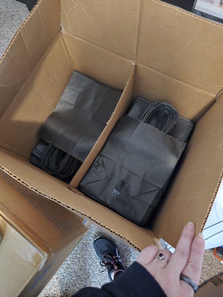 Black Kraft Shopping Bags - 200 count