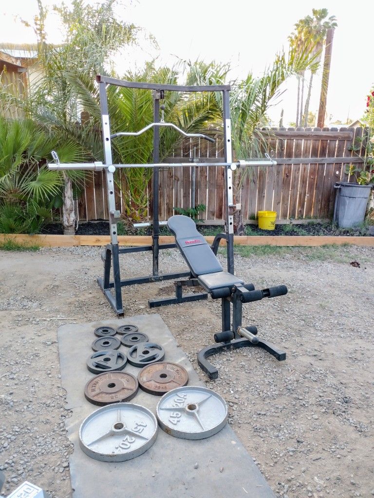 Olympic Bench Press Squat Rack Olympic Weights Barbell