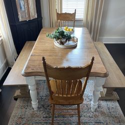 Solid Oak Kitchen Dining Table Only