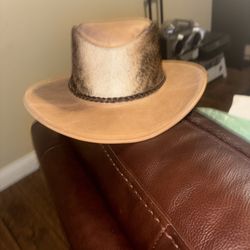 Hat New Leather Genuine  Size L 