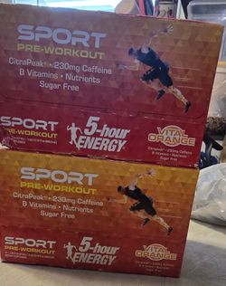 5-Hour Energy Extra Strength Sport Shots with Citrapeak, Orange Flavor 24 count