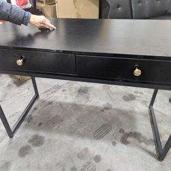 Black Ikea desk