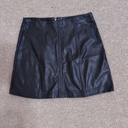 Faux Leather Skirt