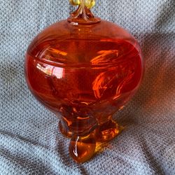Viking Glass Candy Dish - Mid Century Modern 