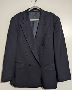 Diamond Clothiers Wings Of Eagles Collection Suit Coat Navy Size 42W