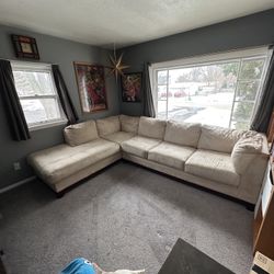 2 piece cream colored couch