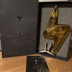 Empty Tesla tequila Decanter With Box