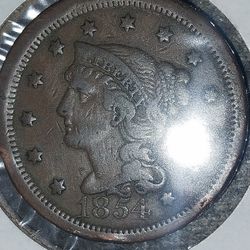 1854 Large Cent