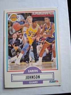 1990 Fleer Magic Johnson Lakers Basketball Card