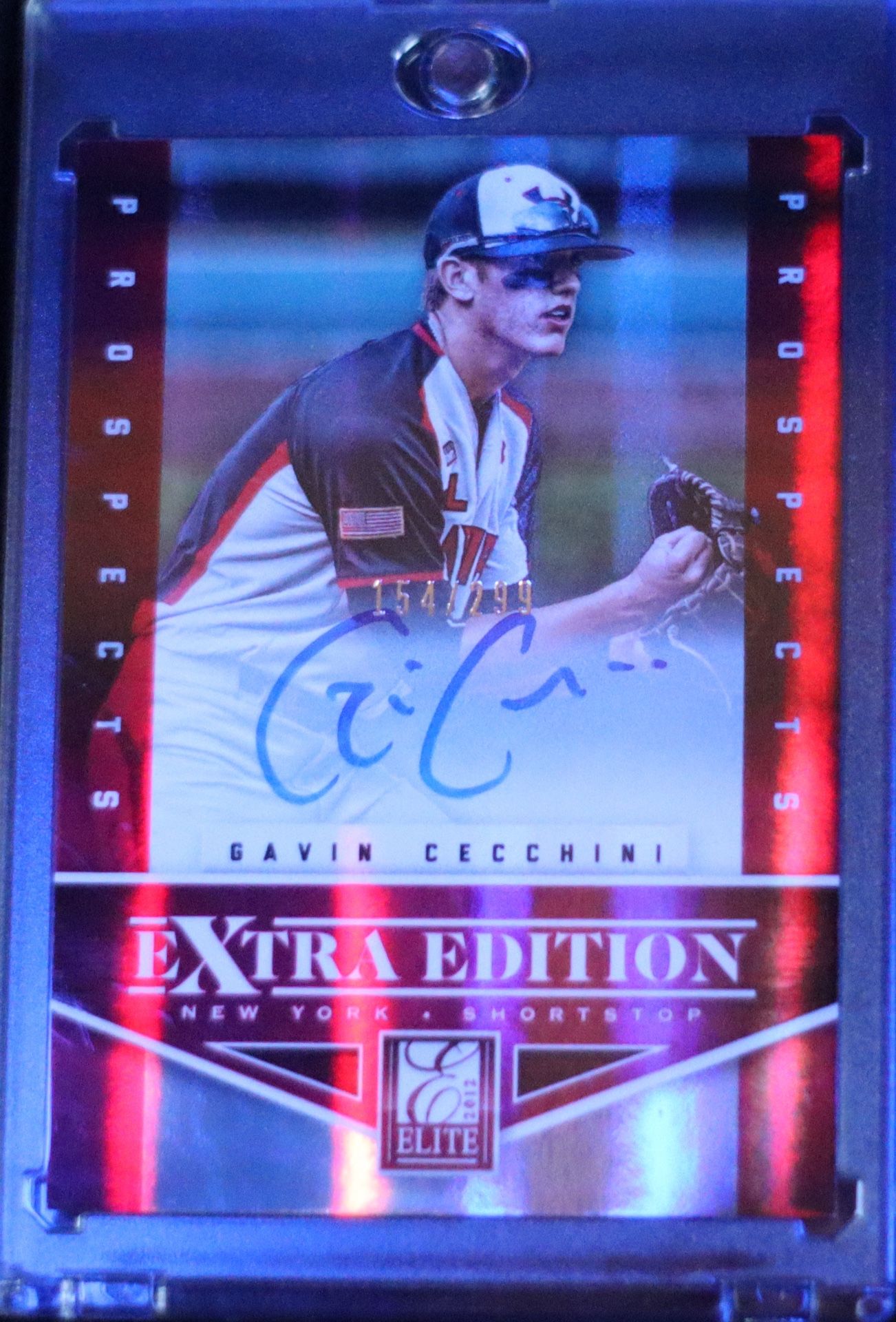 2012 Gavin Cecchini Aspirations Autograph Panini Elite Extra #108 154/299