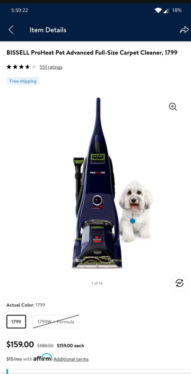 Bissell Pet Vacuum Powerful Suction and Heat (BRAND NEW)