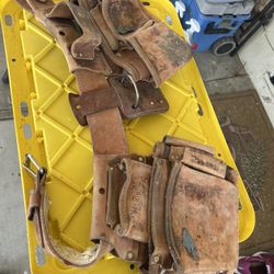 Leather Tool Bags Set 