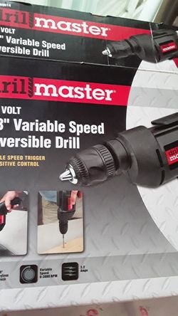 Drill master 120 volt 3/8" variable speed reversible drill