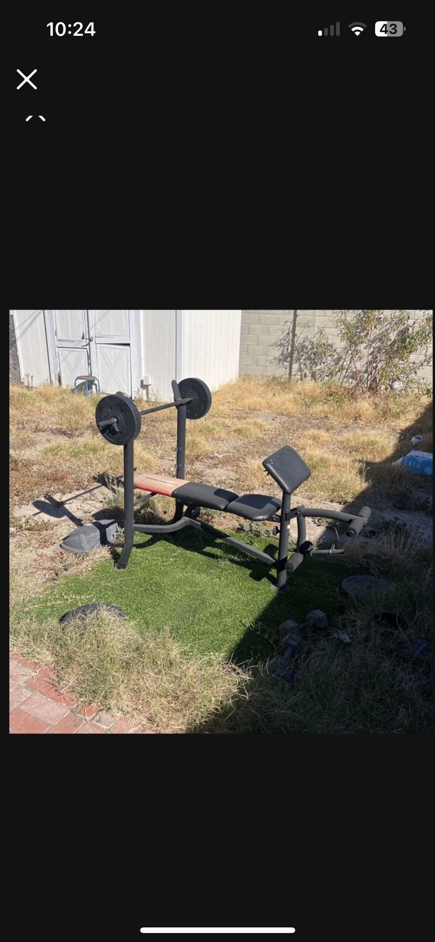 Weight Bench With Weights 100lb Weight Set