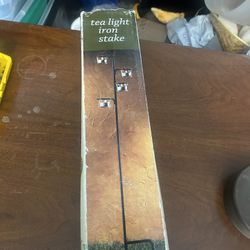 Vintage But New Tea Light Iron Stake