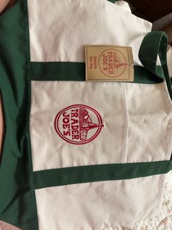 Large green Trader Joe’s tote