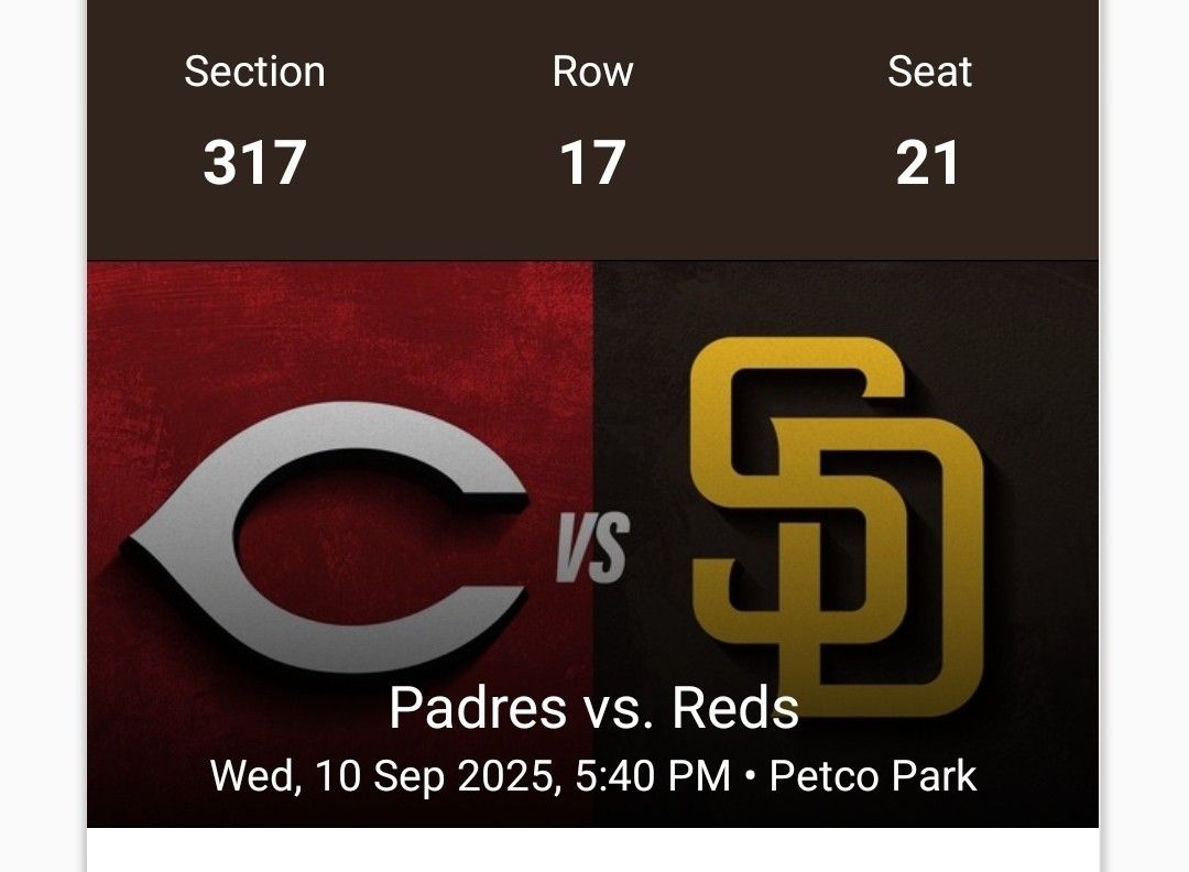 Padres Tickets 4 Pack
